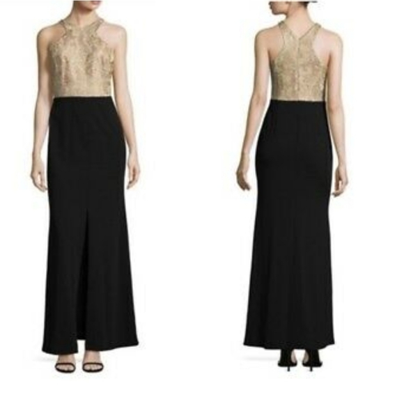 slim fit dress slacks Pierre Balmain Gold Embellished Buttoned Dress Women's Dress Black : 36 (US 4) main image 1